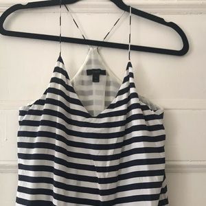 J.Crew Silk Striped Racerback Tank